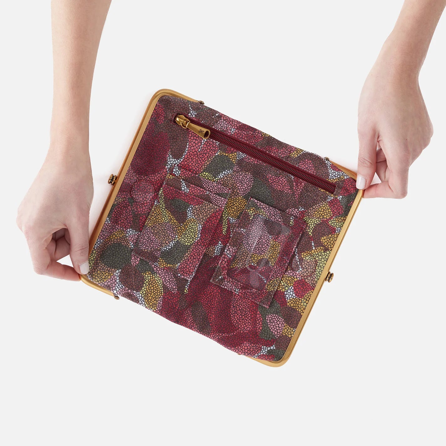 Hobo Lauren Clutch Wallet Abstract Foliage Final Sale Hip Chics