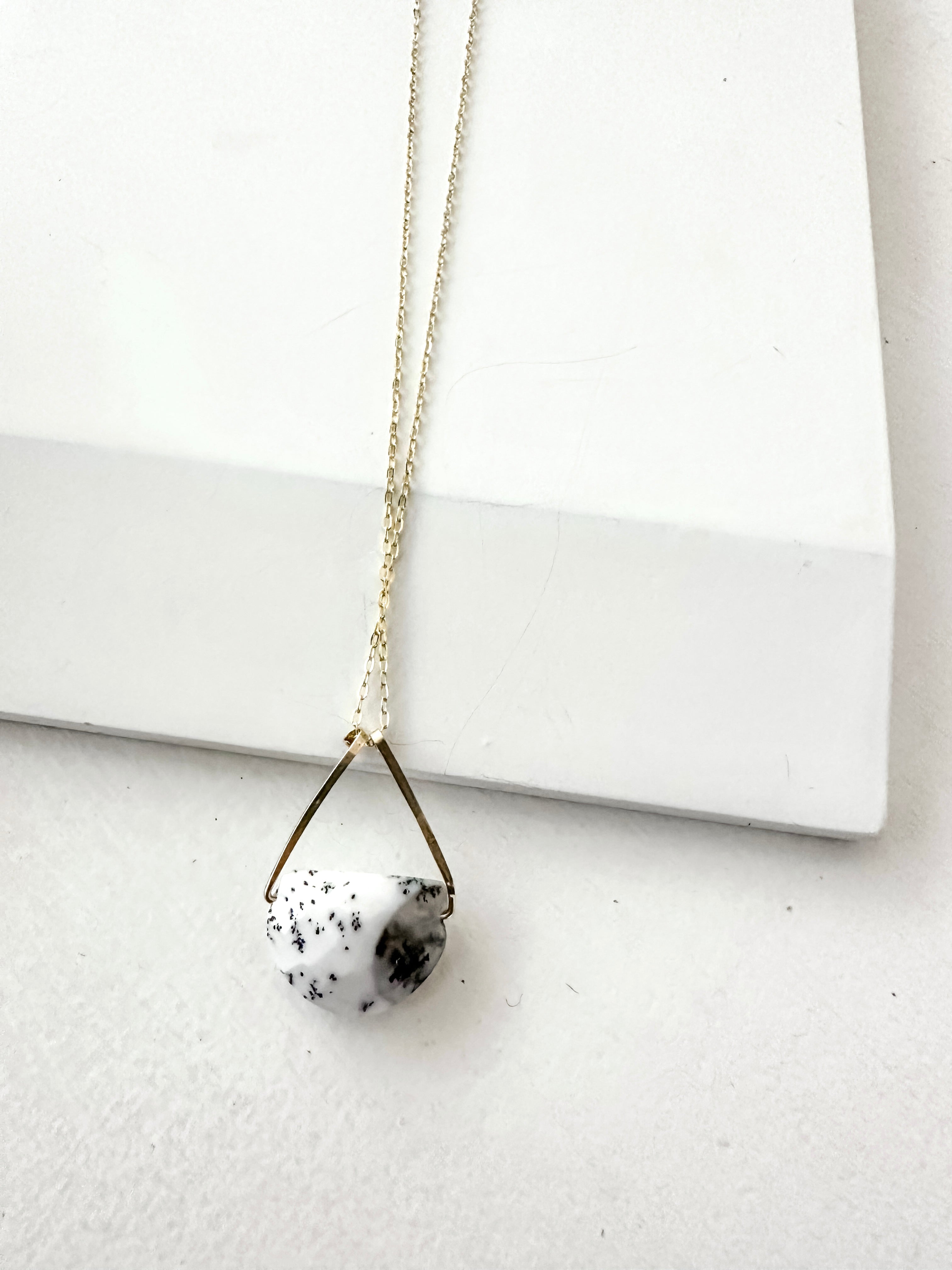 J.Mills Studio-Faceted Dendrite Opal Necklace