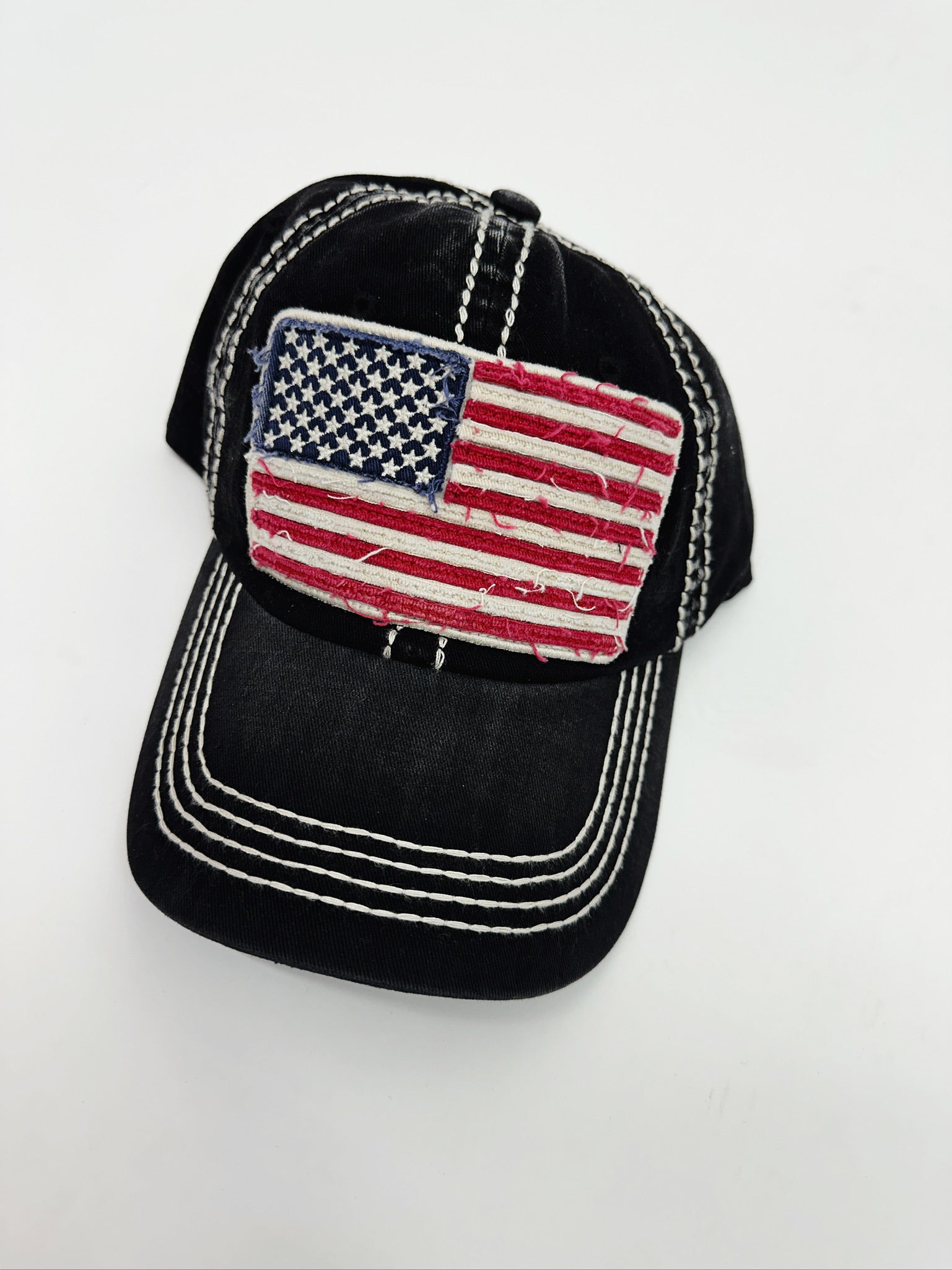 American Flag Distressed Hat