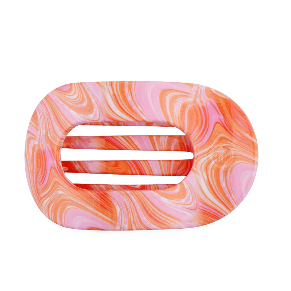 TELETIES Just Keep Swimming Large Flat Round Hair Clip