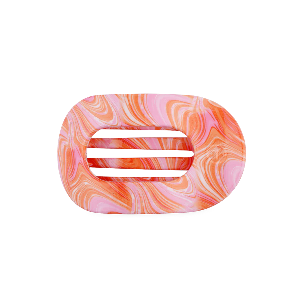 TELETIES Just Keep Swimming Medium Flat Round Hair Clip