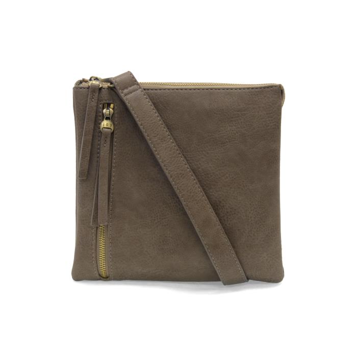 Joy Susan TAUPE DAWN MULTI POCKET COMPACT CROSSBODY BAG