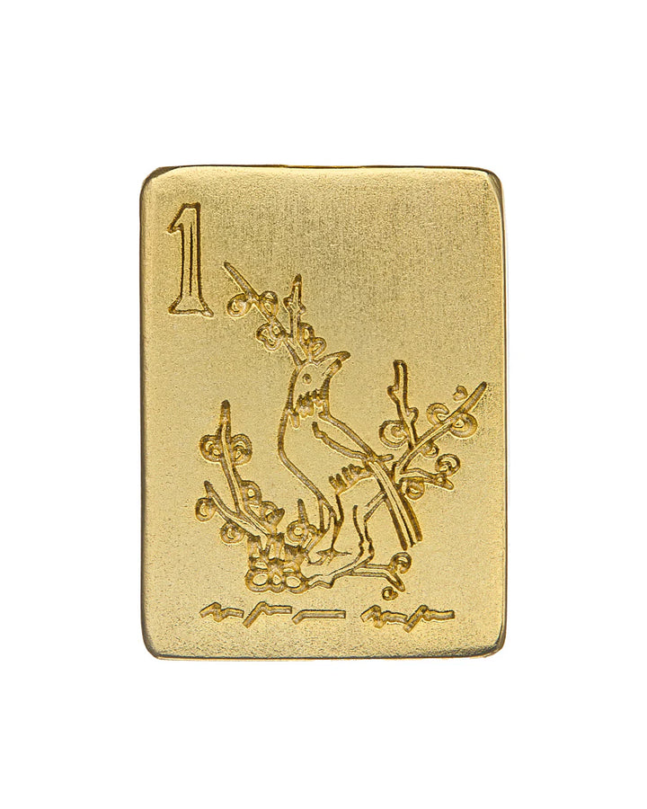 Susan Shaw Bird Bam Mahjong Pearl Necklace