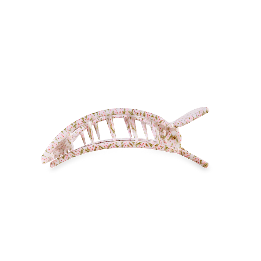 TELETIES Large Flat Square Hair Clip - Pine &amp; Pearl