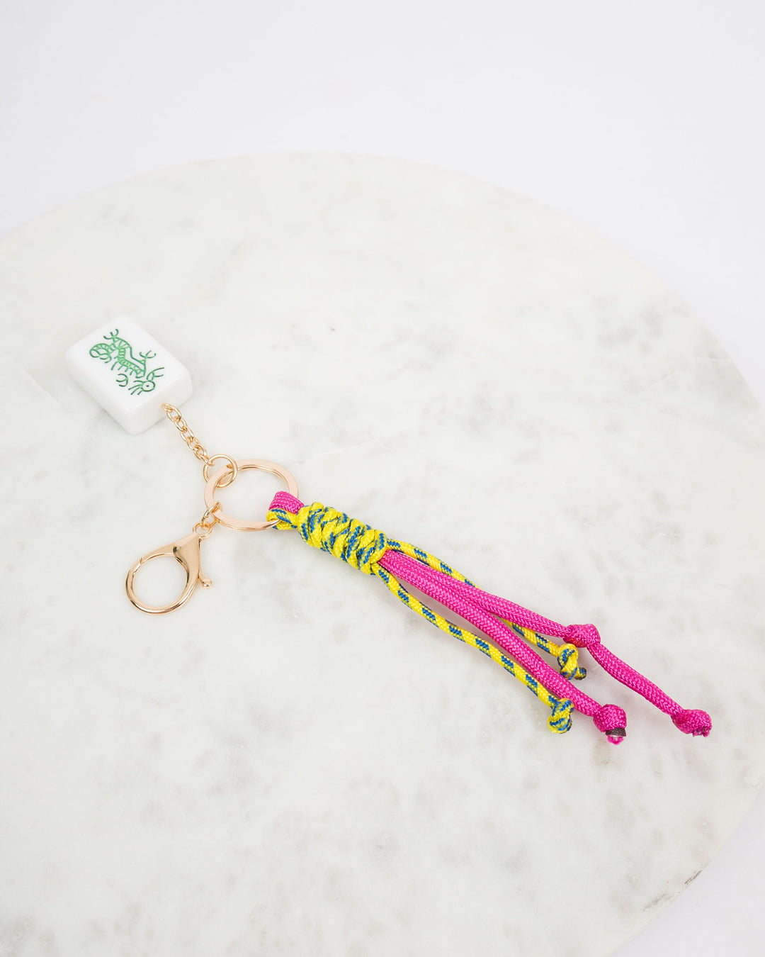 Mahjong Dragon Bag Charm - Yellow