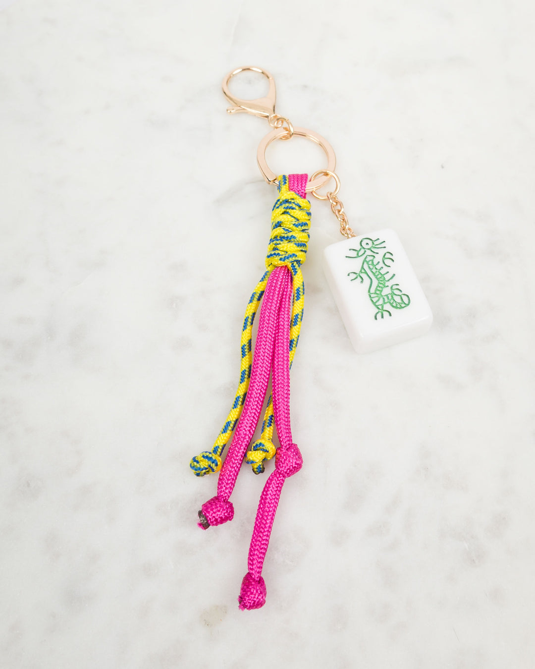 Mahjong Dragon Bag Charm - Yellow