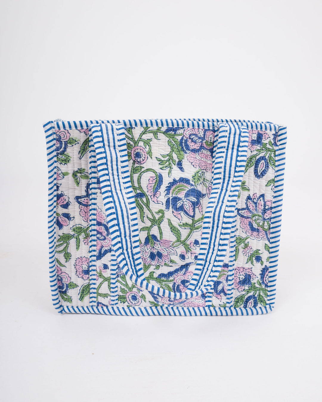 Mini Quilted Tote Bag - Blue