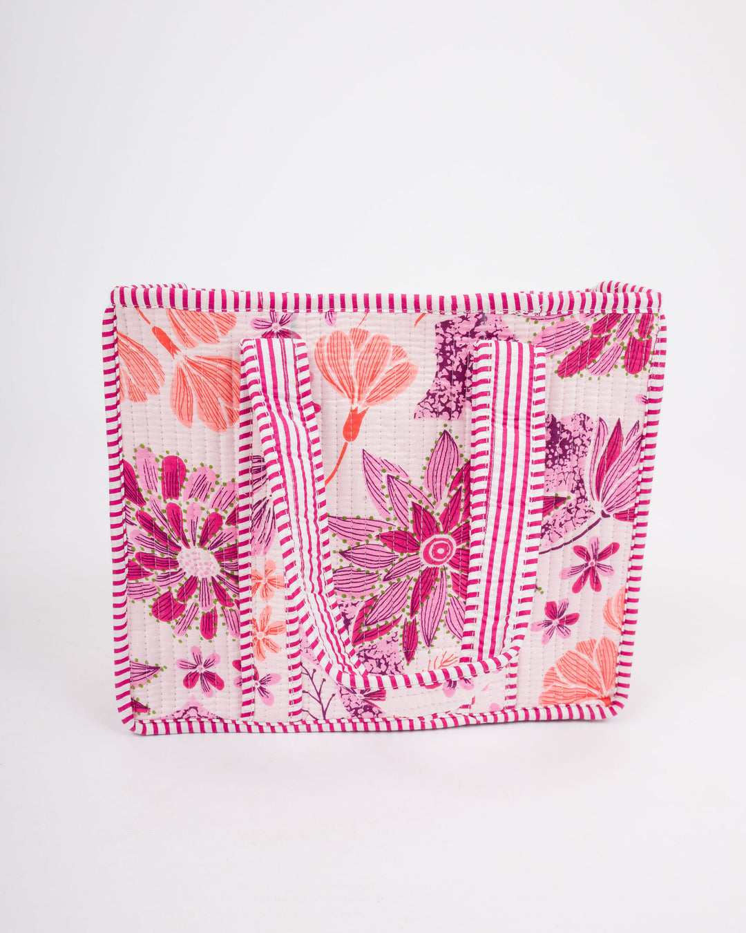 Mini Quilted Tote Bag - Pink