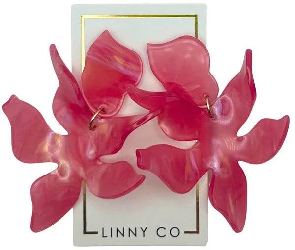 Linny Co- Flora Azalea Pink Earrings