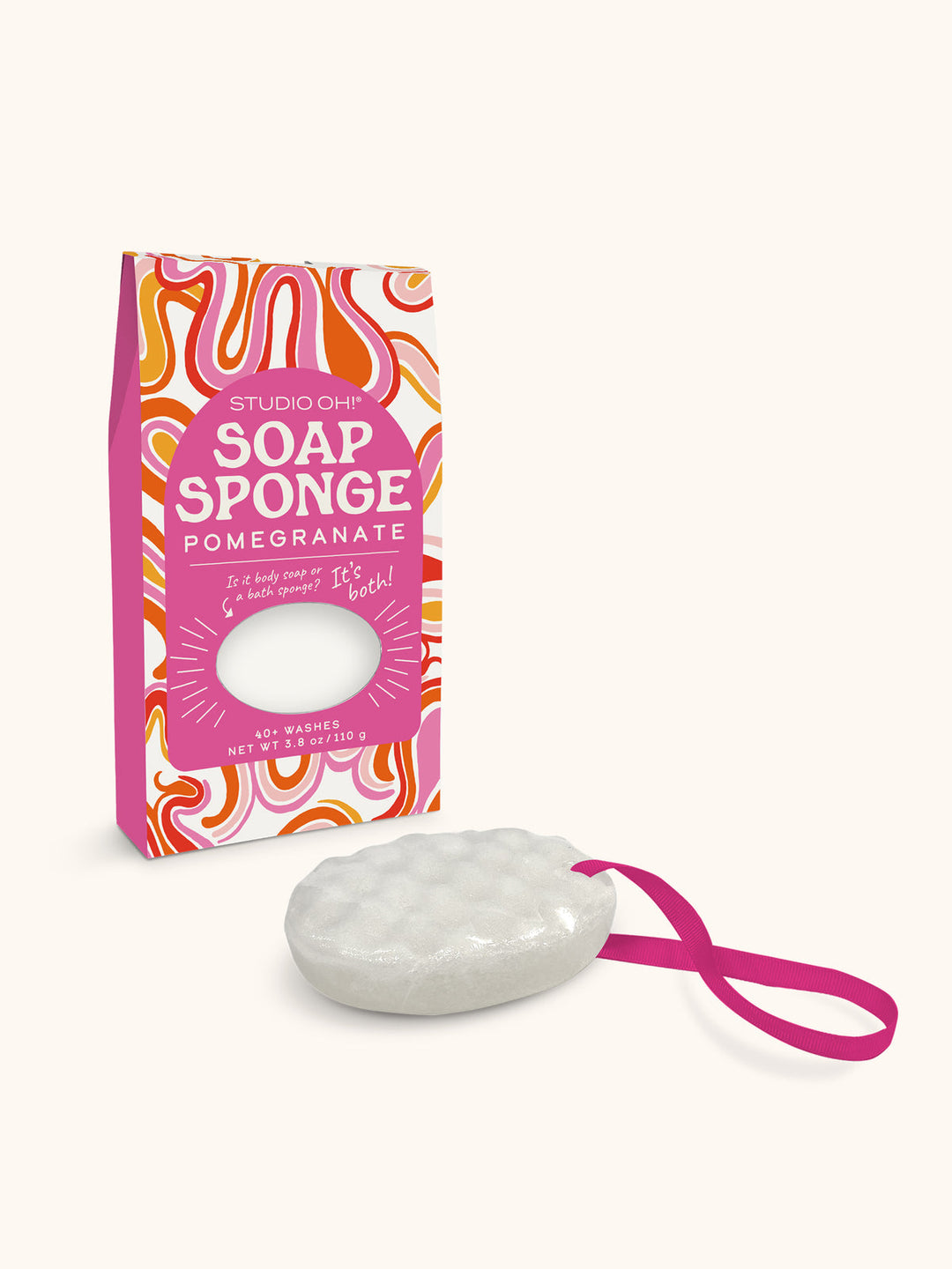 Studio Oh! Candy Ribbons Soap Sponge-Pomegranate