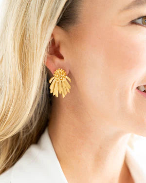 Susan Shaw Sparks Fly Stud Earrings - Gold