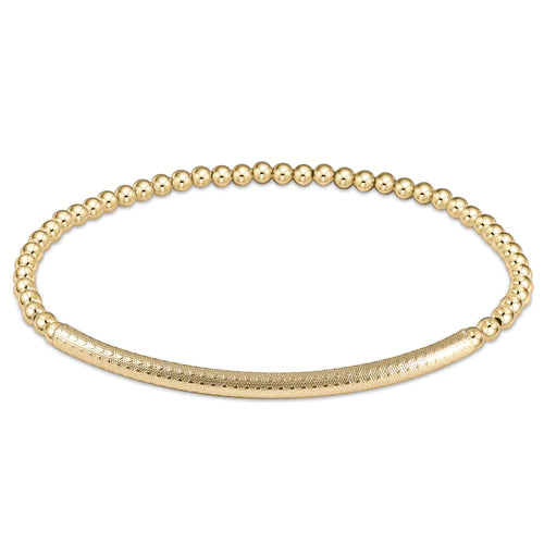 enewton Gold Bliss Bar Textured 3mm Bracelet
