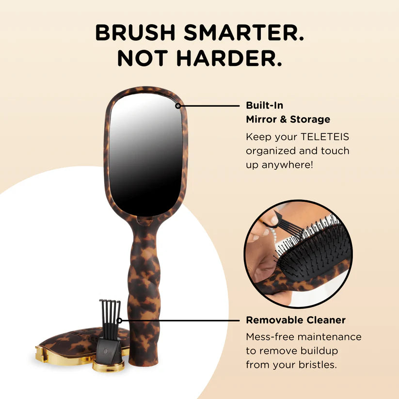 TELETIES Detangler Brush for Medium Hair - Tan