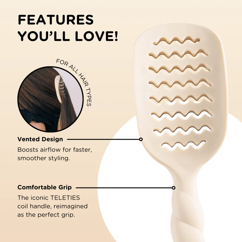 TELETIES Vented Hairbrush - Tan
