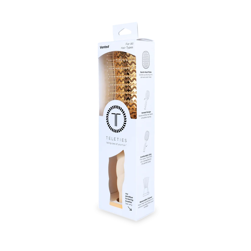 TELETIES Vented Hairbrush - Tan