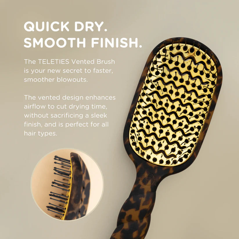 TELETIES Vented Hairbrush - Tortoise
