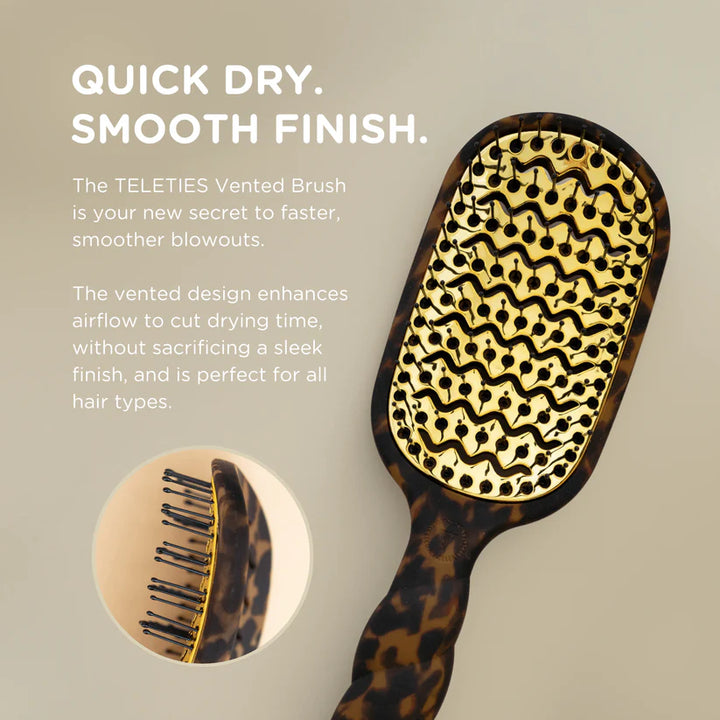 TELETIES Vented Hairbrush - Tortoise