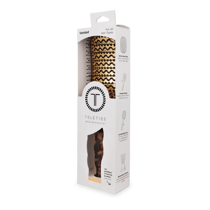 TELETIES Vented Hairbrush - Tortoise