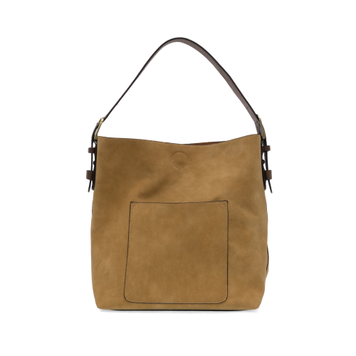 Joy Susan WHEAT HOBO COFFEE HANDLE RICH FAUX SUEDE HANDBAG