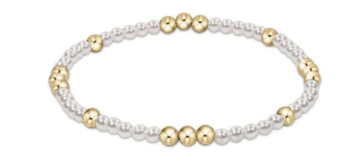 enewton Classic Worthy Pattern 3mm Bead Bracelet Pearl