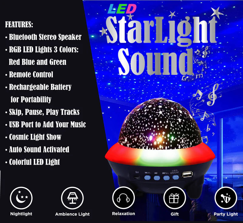 Starlight Rainbow Speaker with LED Light Star