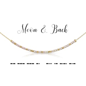 Dot and Dash Necklace Moon & Back