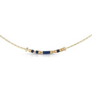 Dot and Dash Necklace Navy