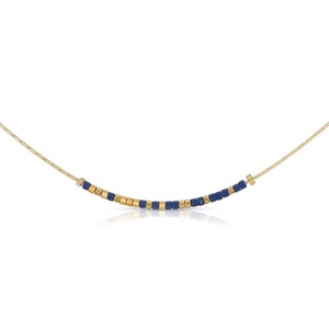 Dot and Dash Necklace Navy Mom