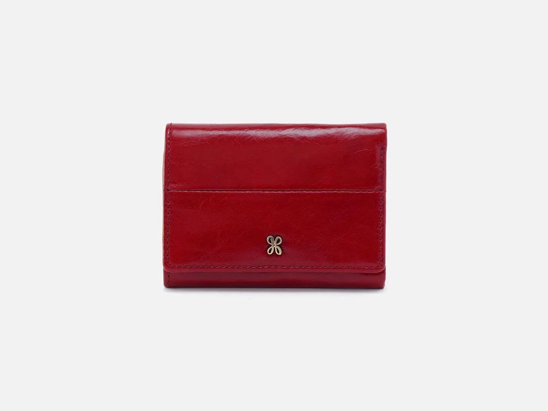 Hobo Jill Mini Trifold Wallet-Crimson