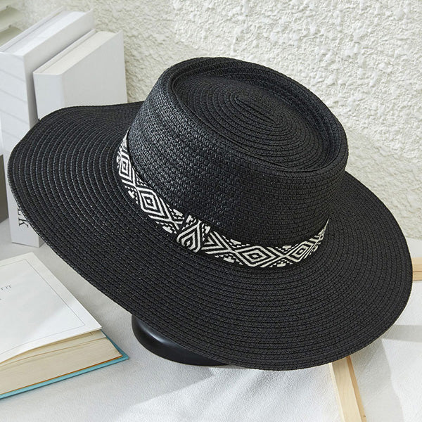Good Feeling Boater  Hat Black