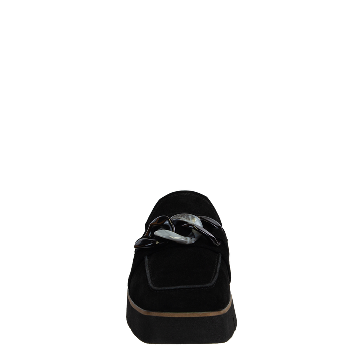 NAKED FEET - ELECT in BLACK SUEDE Platform Mules