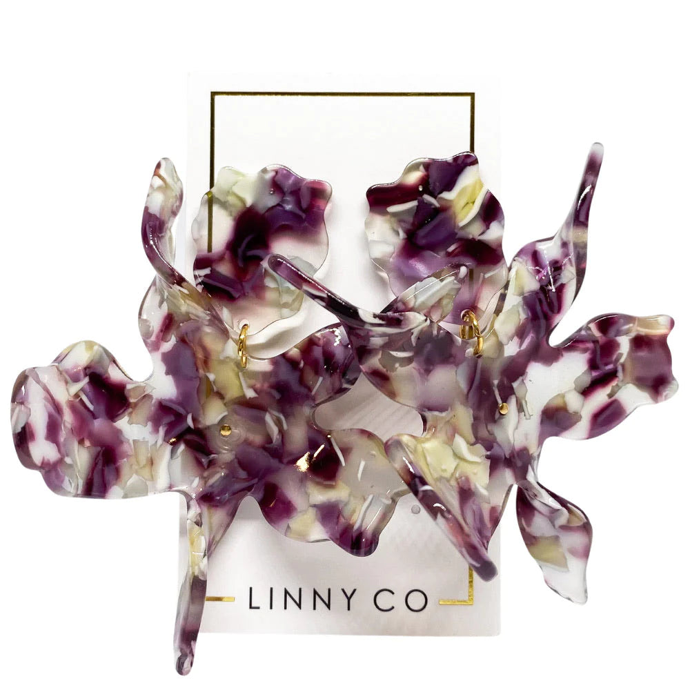 Linny Co-Flora Purple Earrings