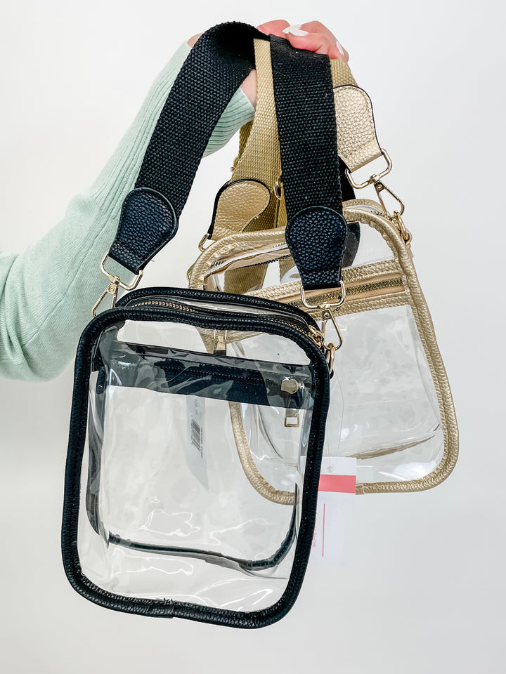 Clear Crossbody Gold