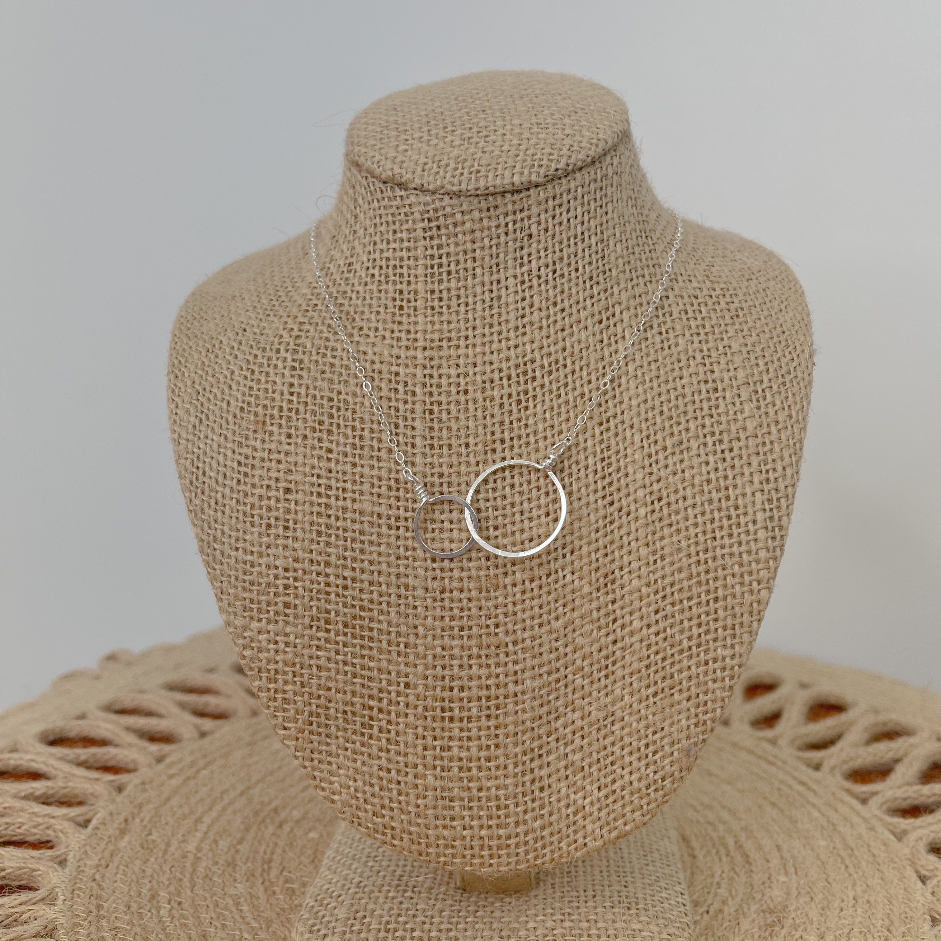 J.Mills Studio Double Circle Necklace-Silver