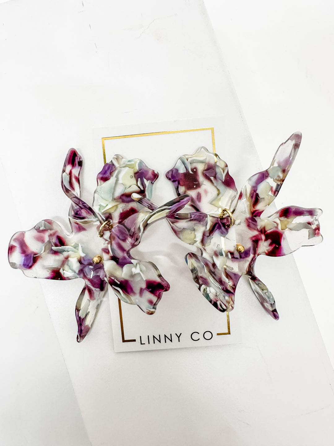 Linny Co-Flora Purple Earrings