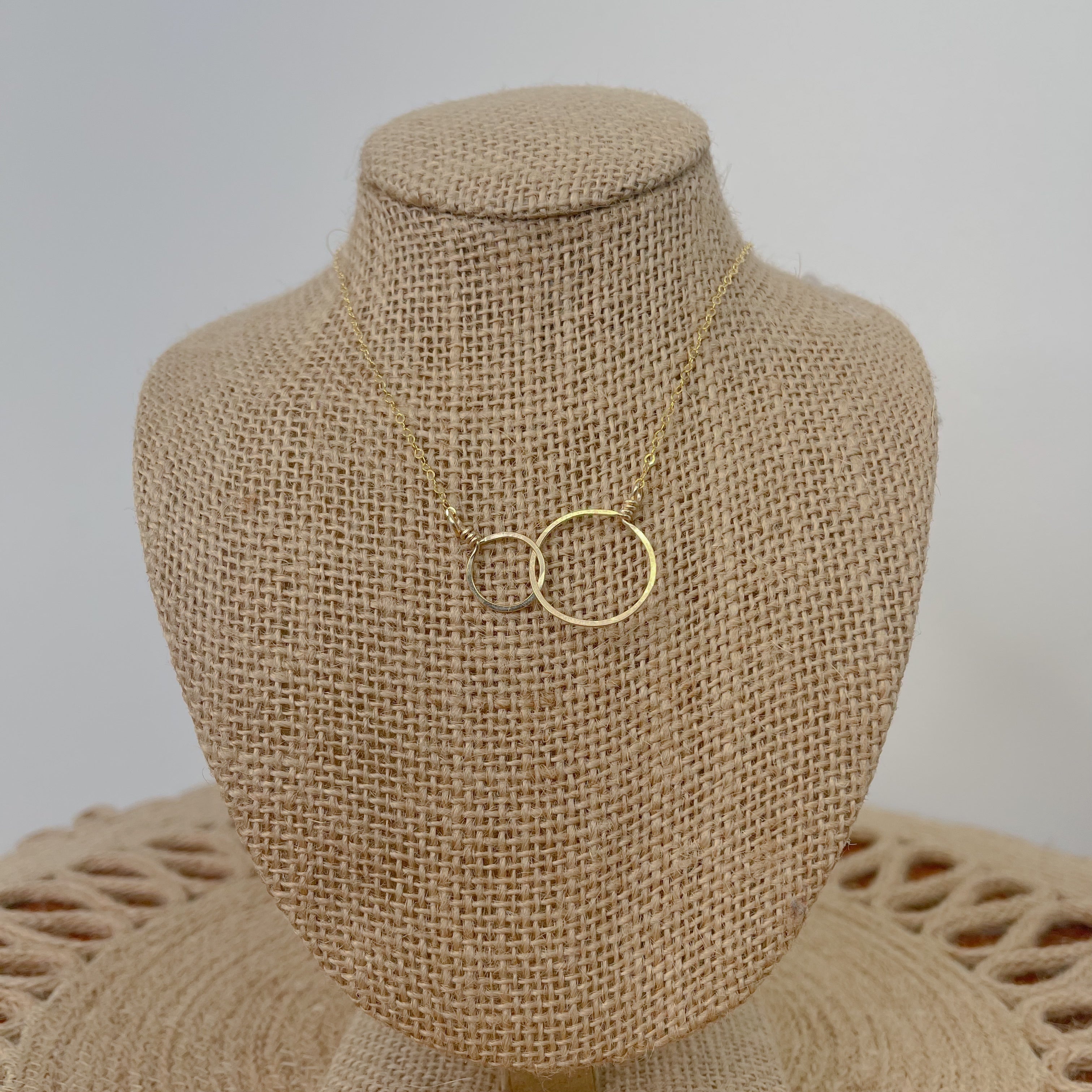 J.Mills Studio Double Circle Necklace -Gold