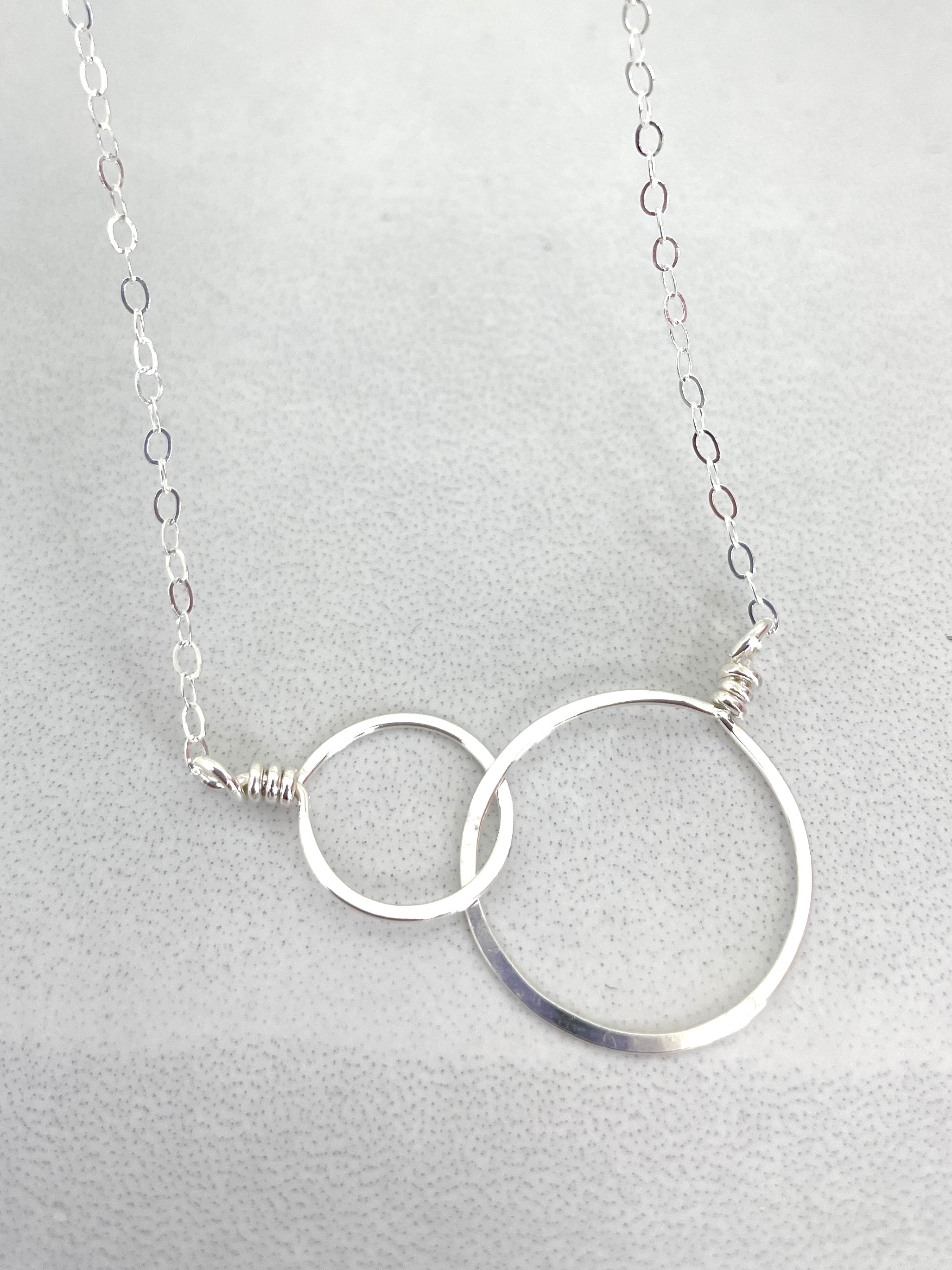 J.Mills Studio Double Circle Necklace-Silver