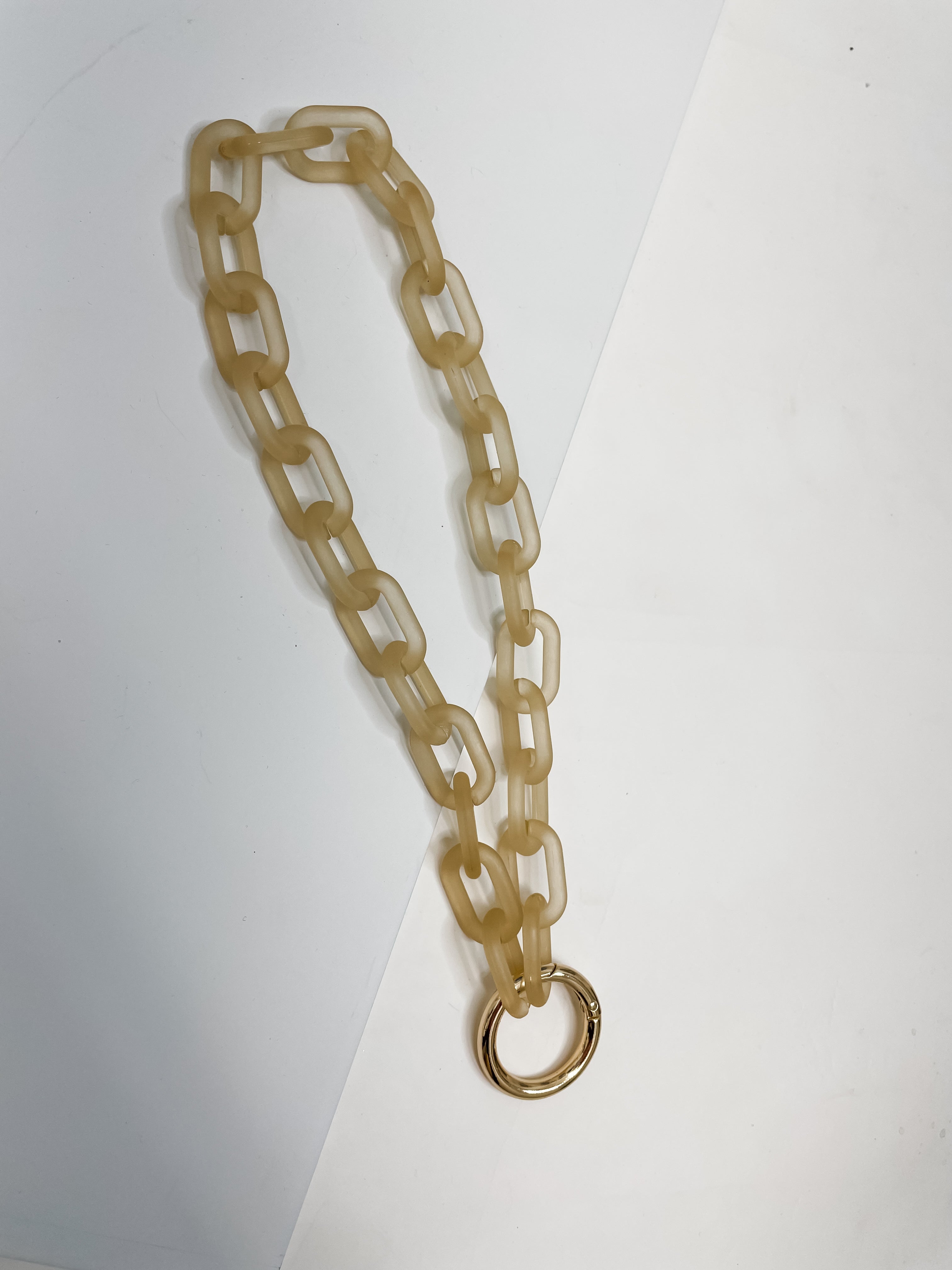 Acrylic Chain Link Necklace - Champagne