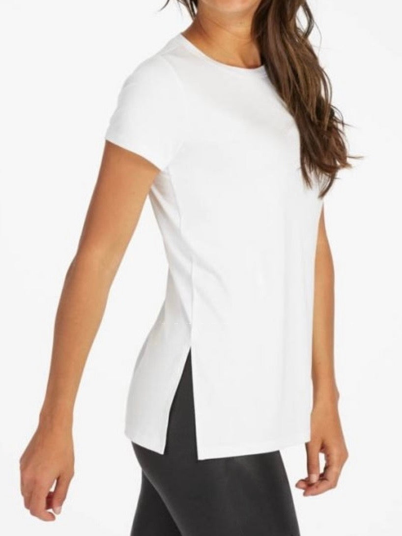 Spanx Perfect Length Top Short Sleeve-White